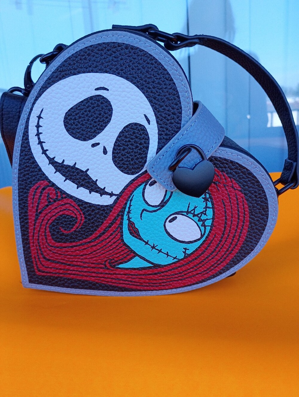 Disney Nightmare Before Christmas Jack Sally Forever Heart Crossbody - Picture 6 of 12